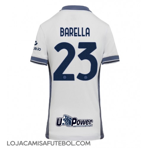 Camisa de Futebol Inter Milan Nicolo Barella #23 Equipamento Secundário Mulheres 2024-25 Manga Curta